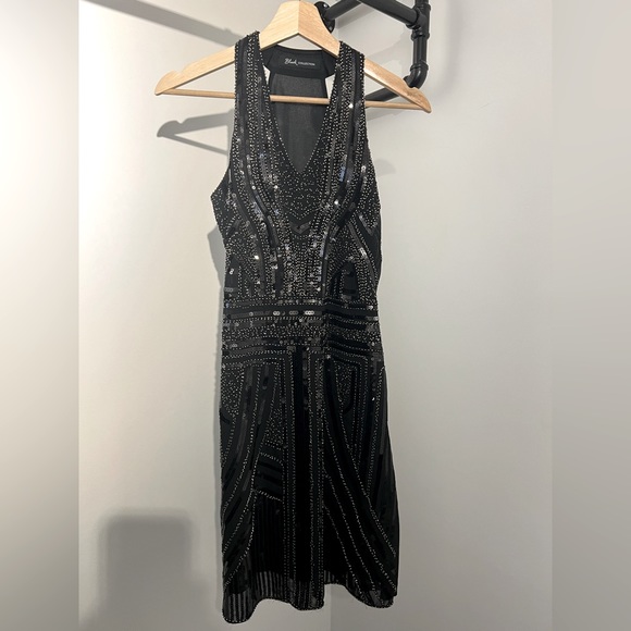 Black Sequin Halter Dress “Gatsby Style” - Picture 1 of 8